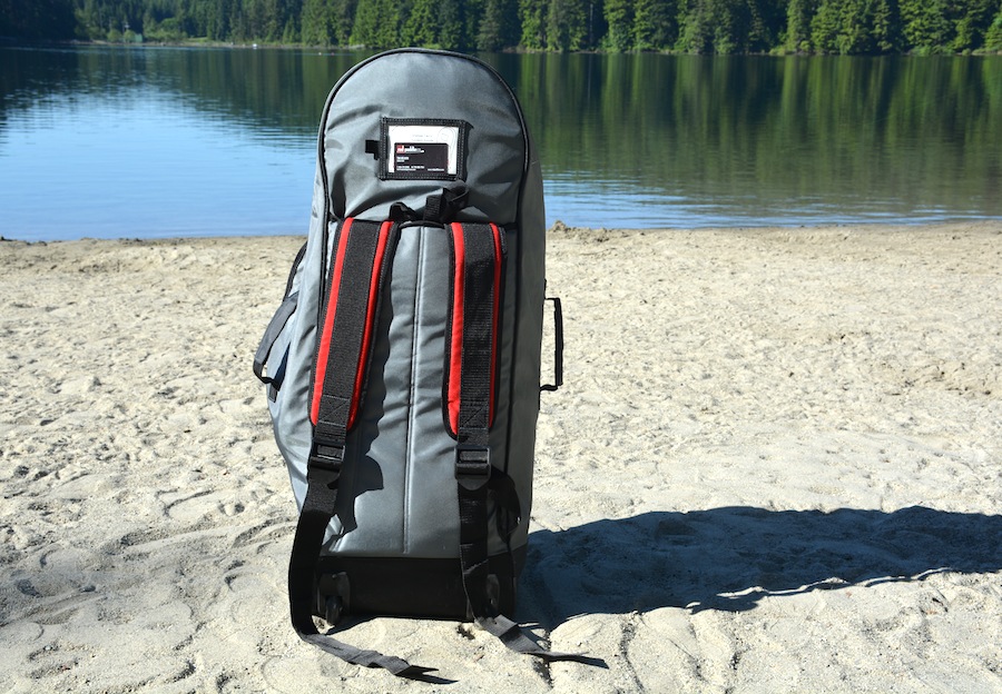 Red Paddle Co backpack with padded shoulder straps