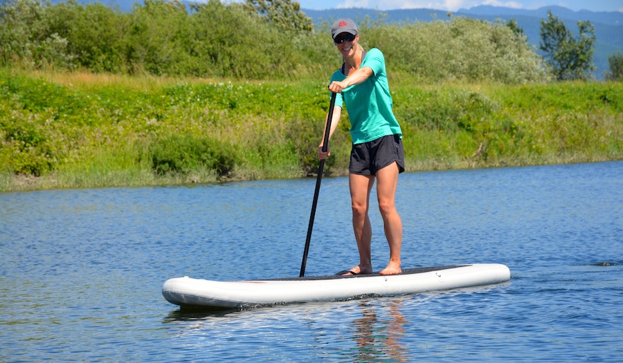 Paddling the Saturn Ultra-Light inflatable SUP