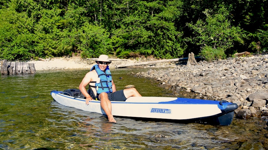 kayaking with the Airhead universal lifejacket