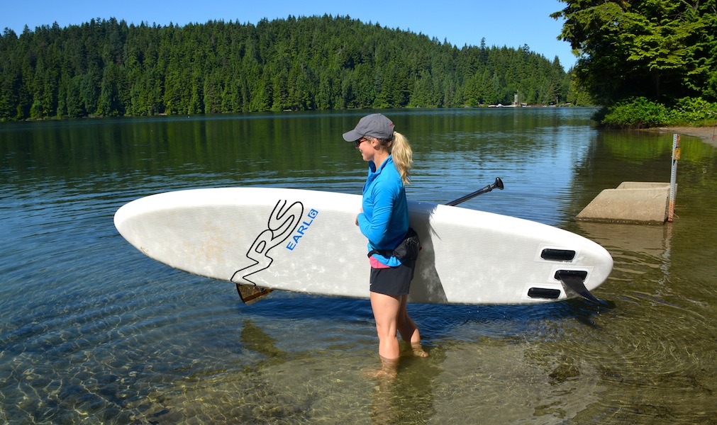 carrying the NRS Earl 6 paddle board
