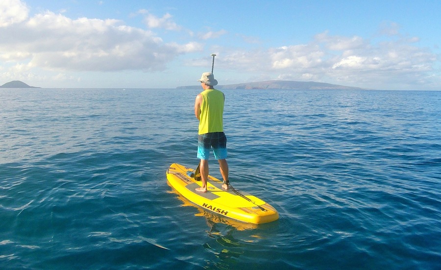 appreciating the beauty around us paddling the Glide Air in Maui