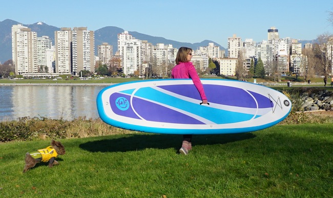 Walking with the Airhead Fit inflatable SUP