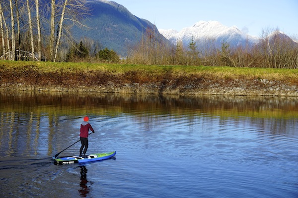 paddling with the Airhead carbon composite SUP paddle