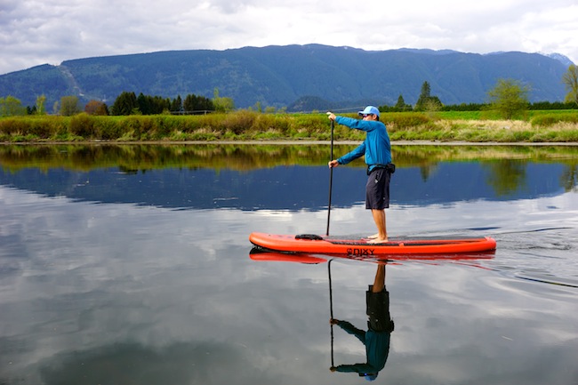 stand-up paddling on the Nixy All Around board