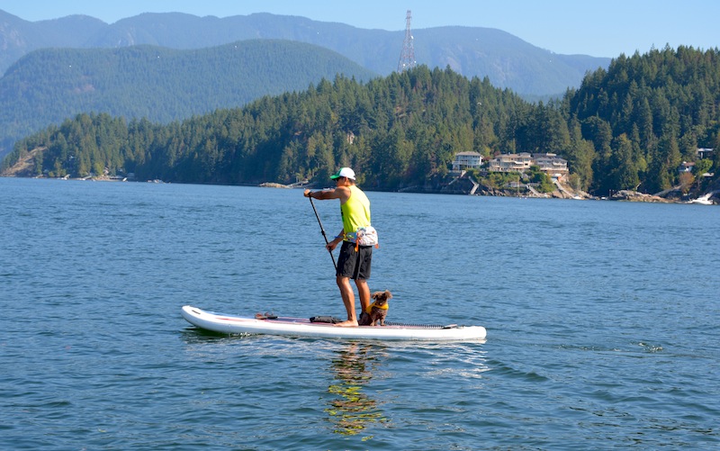 stand-up paddling Vancouver on the NRS Baron