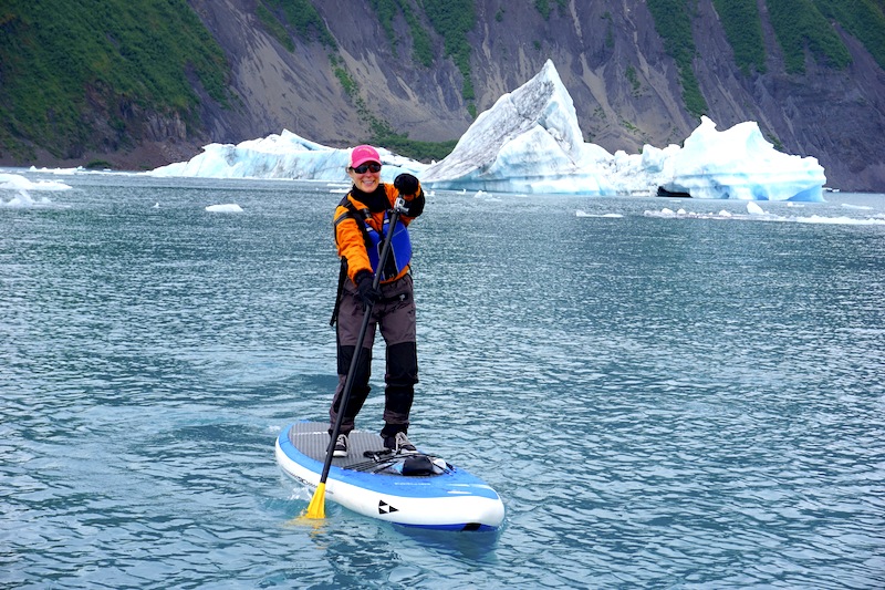 stand-up paddling at Bear Glacier SIC Recon 10.4