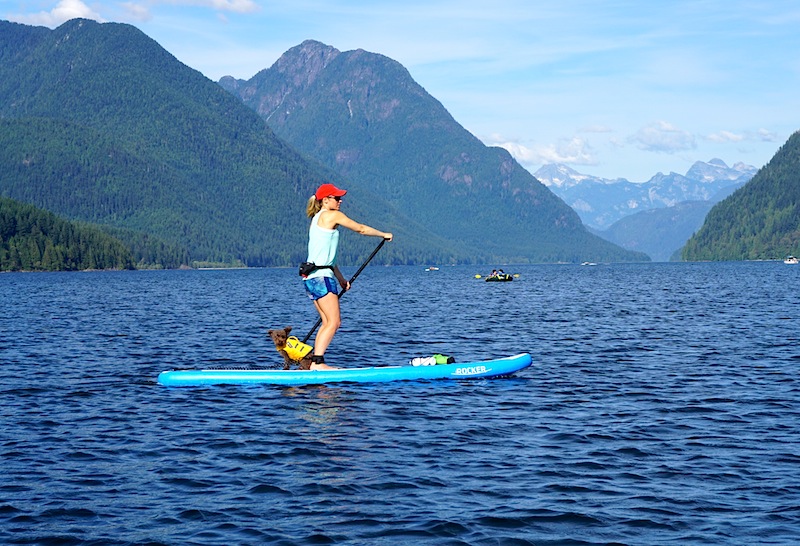 paddling the iRocker 11' inflatable SUP