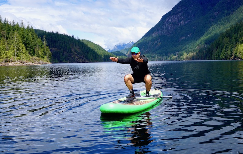 Inflatable SUP fitness and yoga