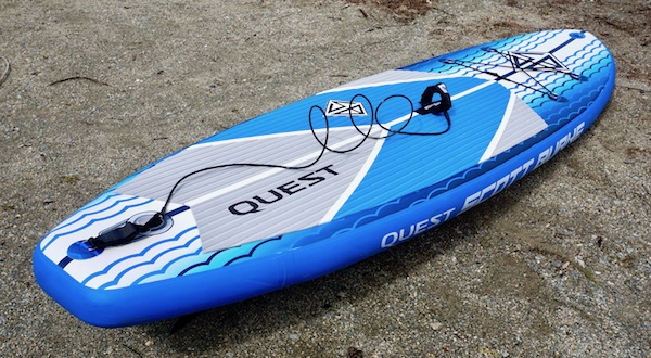 9' Quest paddle board and leash