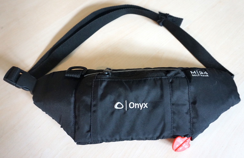Onyx M24 Manual Inflatable SUP Belt Pack Life Jacket Aqua/Grey 