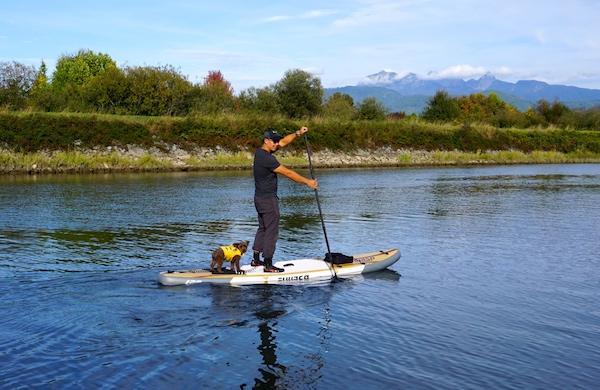 stand up paddling the 12'6" Expedition