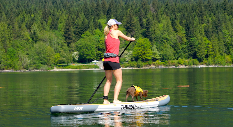 Inflatable sup stand up paddle board canoe buoyancy aid life jacket size medium 
