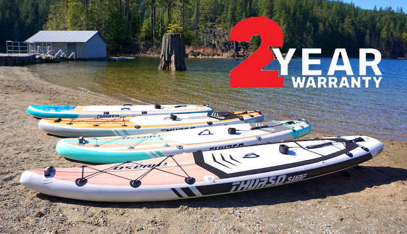 2 year warranty on Thurso Surf inflatable paddle boards