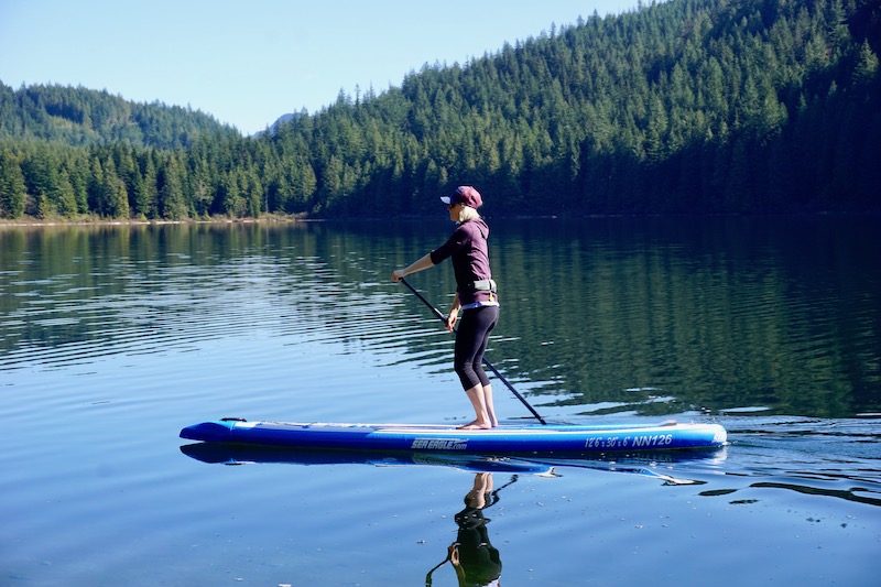1st gear standing position paddleboarding