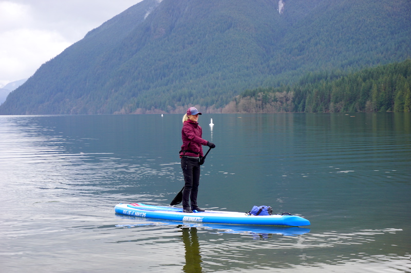 paddle boarding on inflatable SUP NN126
