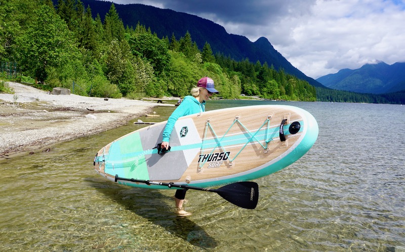 carrying the Waterwalker 126 paddleboard