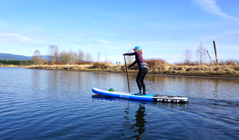 paddle boarding on the Alouette River Goosehill SUP
