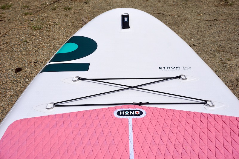Honu Byron inflatable paddle board front bungees