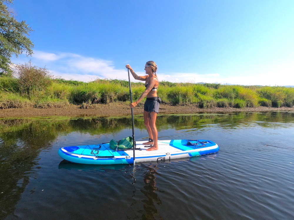 paddling the Gili Komodo paddle board