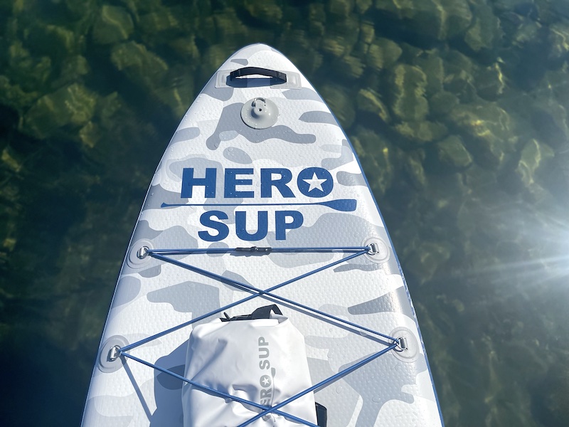 Hero SUP camo blue hybrid crusader nose