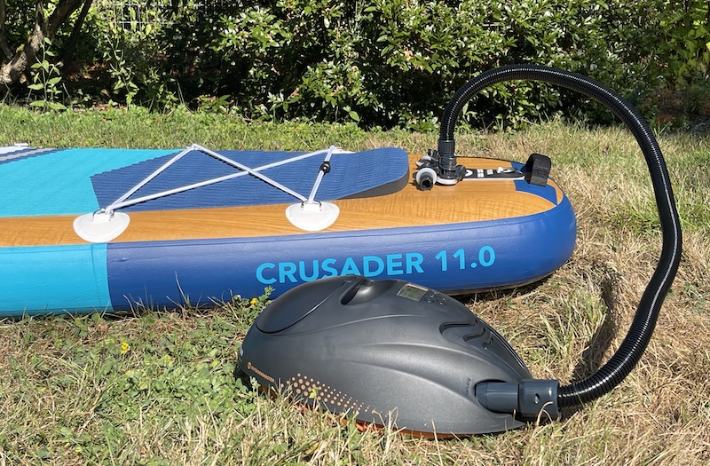 Whale electric pump with Hero Crusader paddle board