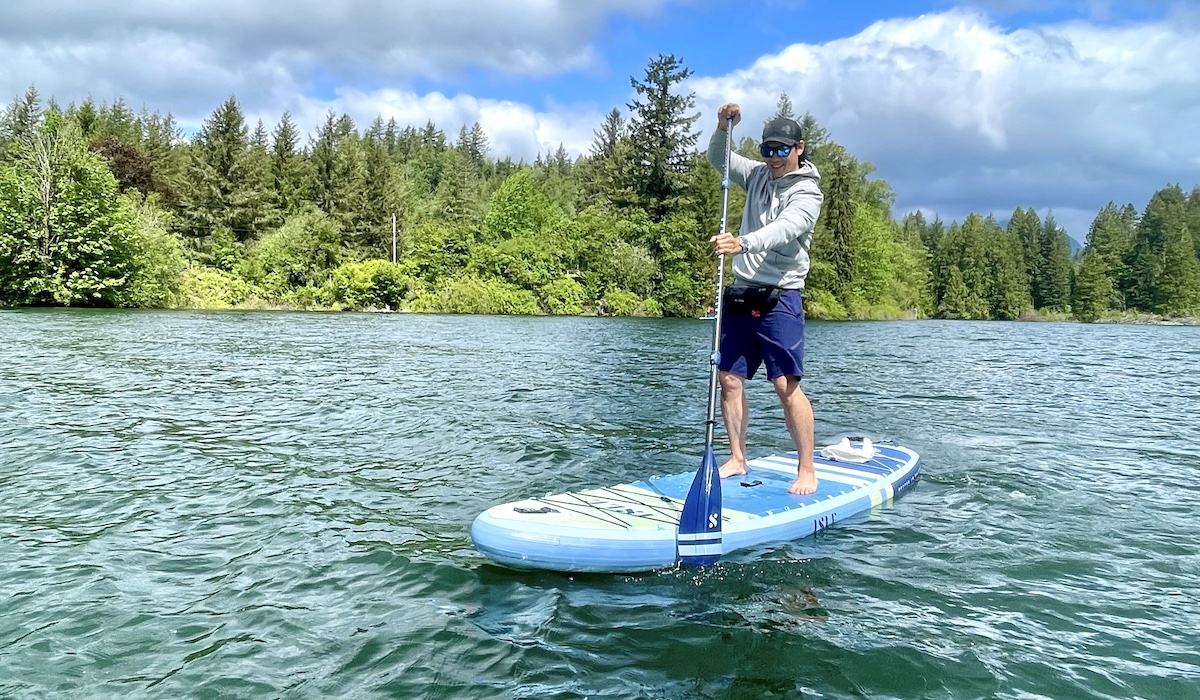 Paddleboarding on the Isle Pioneer 3