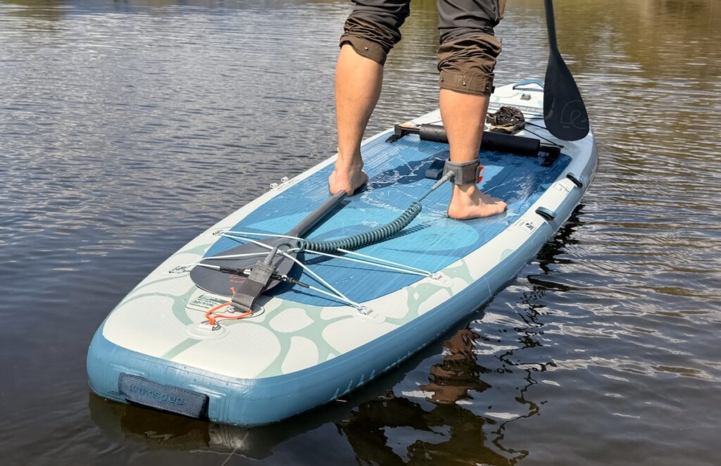 paddleboarding the Weekender Plus inflatable SUP